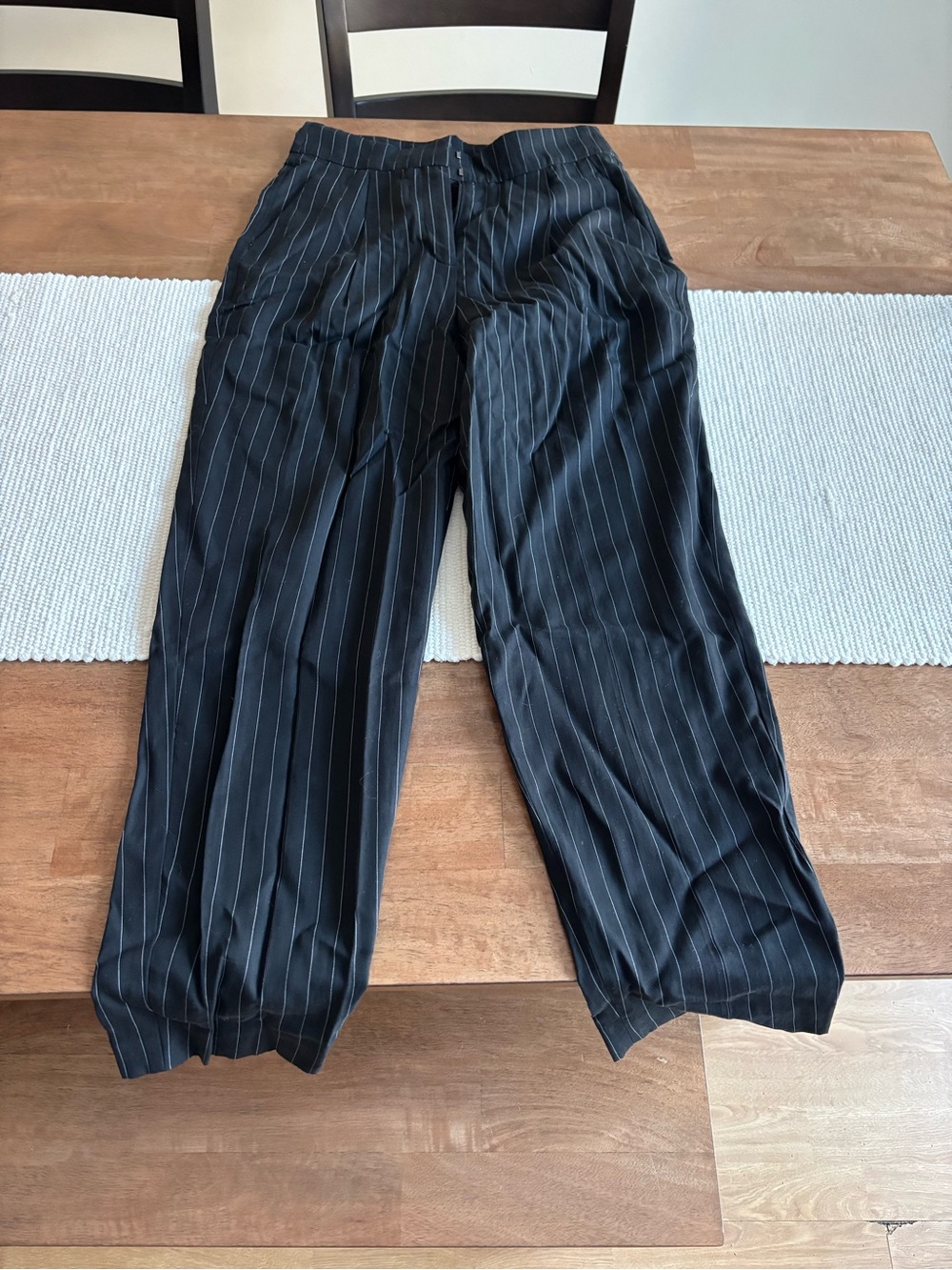 Express Women's Black Pinstripe Trousers NWT